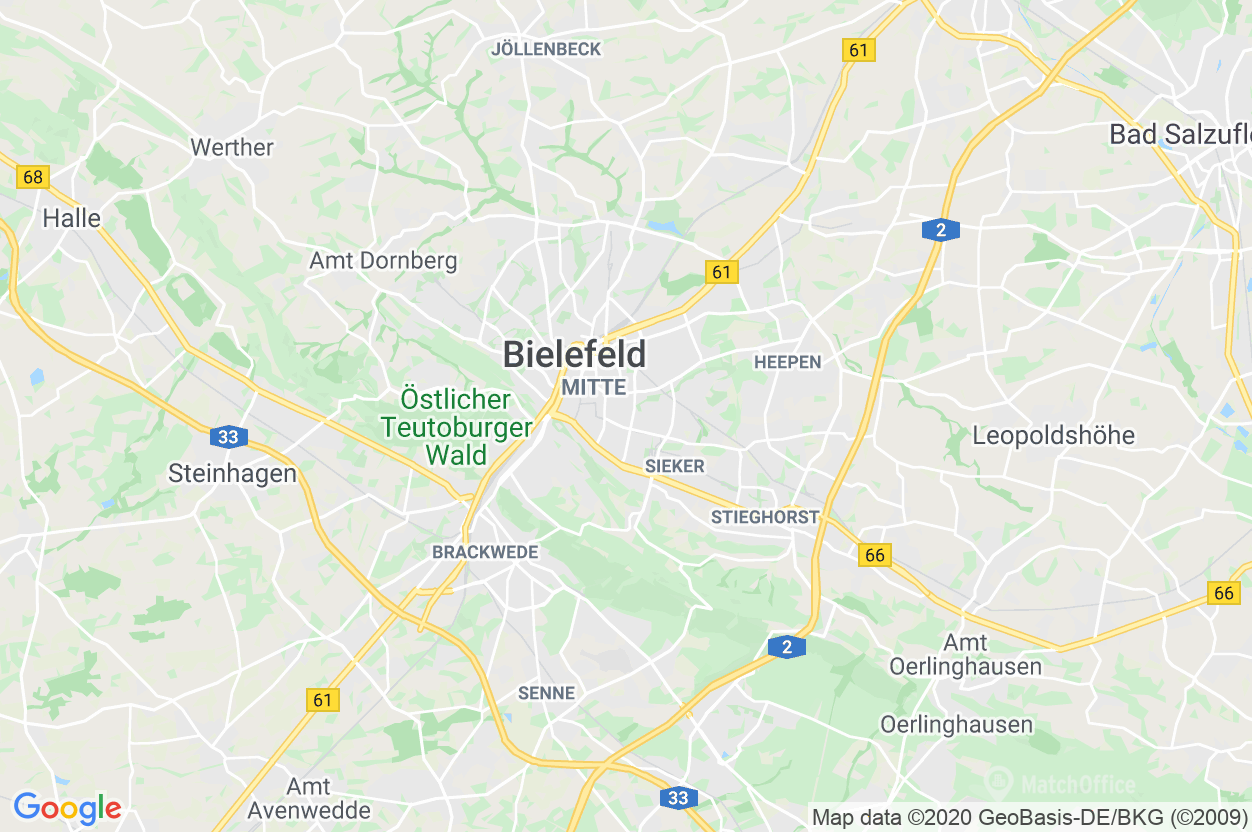 Bielefeld Karte : Bielefeld Nrw Karte Stadtplan Citymap Landkarte