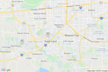 Sugar Land, TX Map