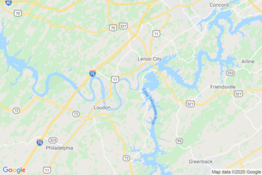 Knoxville, TN Map