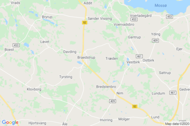 Brædstrup Kort