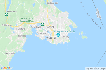 Victoria, 	BC Map